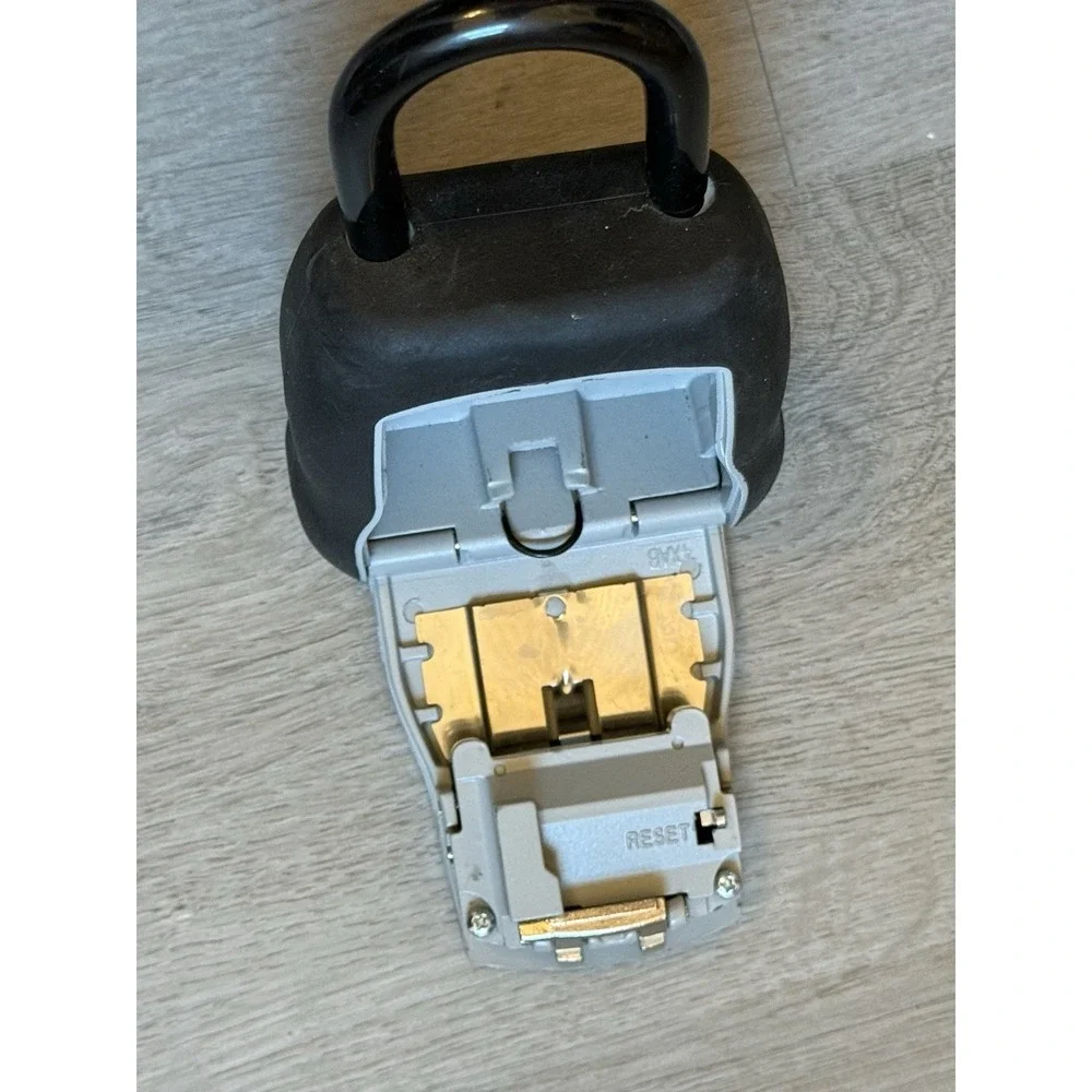 Master Lock Portable Dial Combo Key Lock Box Resettable Lockbox Black Gray 5400D